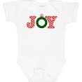 thumbnail image 3 of Inktastic Joy Christmas Ornament with Candy Cane Stripes Boys or Girls Baby Bodysuit, 3 of 5