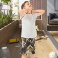 thumbnail image 5 of BZSMCE Adjustable Drawstring Casual Shorts With Yellow Black Python Pattern Pattern, 5 of 9