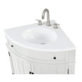 thumbnail image 4 of Tennant Brand 24" White Corner Bathroom Vanity and White Quartz Top, 4 of 6