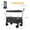 Black + Steel 7"x4", variant on FENGFAN Folding Wagon Cart Removable Canopy 7"x4" All-Terrain Wheels 480LBS 120L 600D Oxford Single Pack Black Gray