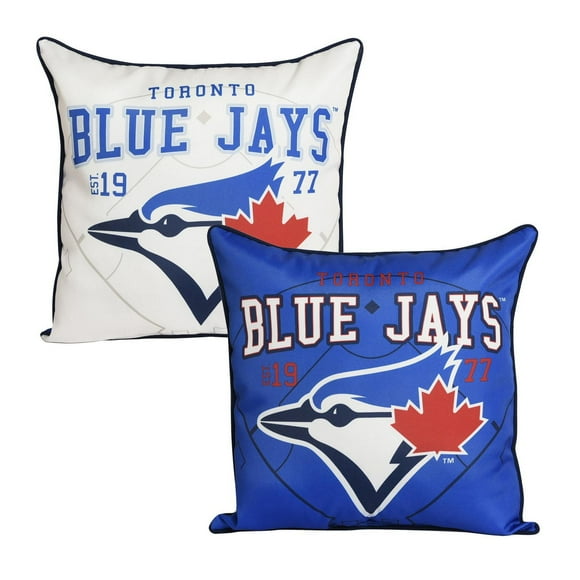 Oreiller Décoratif Réversible MLB des Toronto Blue Jays (18 "x18") par Nemcor