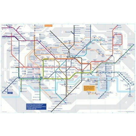 London Tube Underground Map 01 11x17 Mini Poster