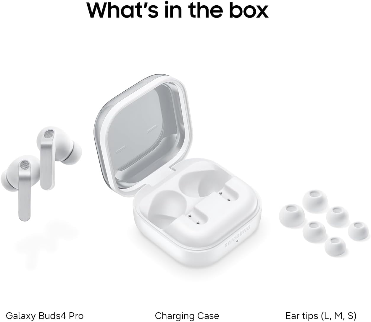 Samsung Galaxy Buds 4 Pro (2026) AI True Wireless Bluetooth Earbuds, White