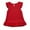 Red, variant on HWeei Baby Kids Solid Tops Cotton Clothes Sleeve Fly Color Blouse Ruffle Girl Girls Tops Sizes 12-18 Months