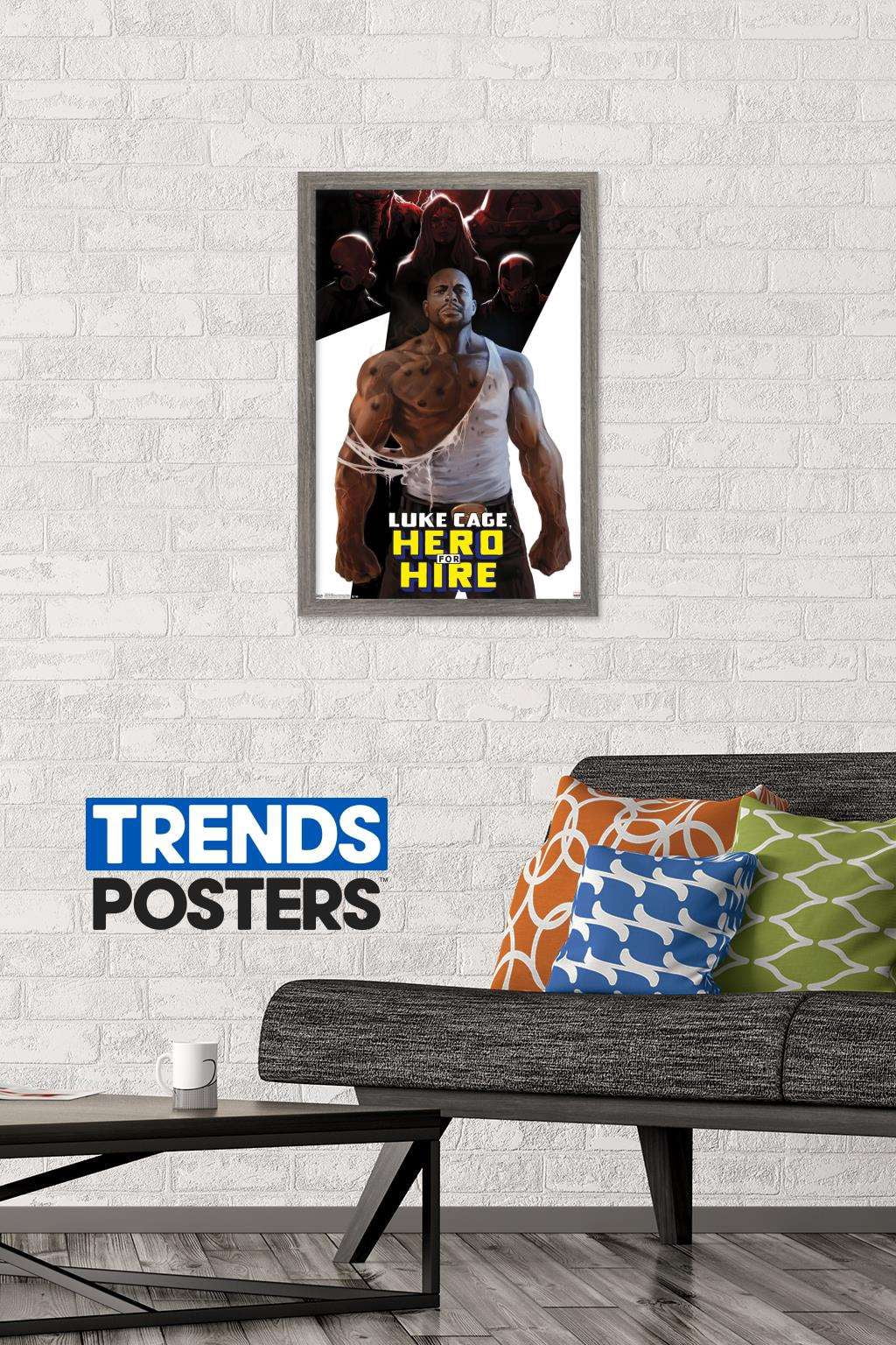 Marvel Comics - Luke Cage Wall Poster, 14.725" x 22.375", Framed
