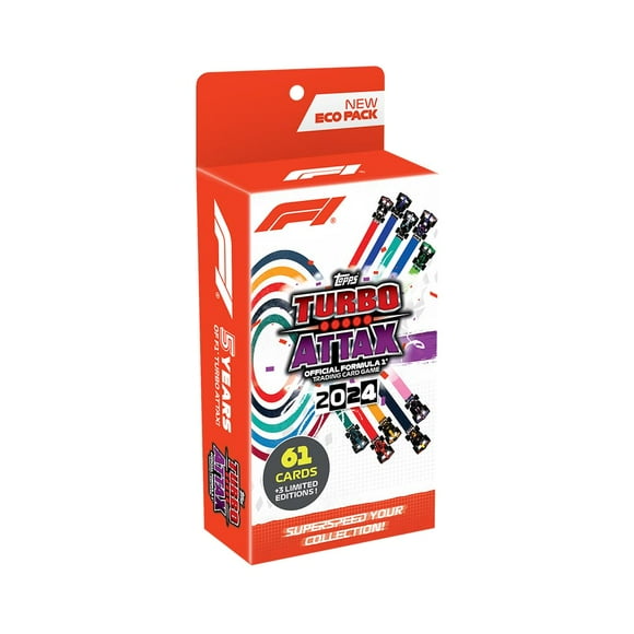 Juego de cartas coleccionables y coleccionables Eco Pack Topps F1 Turbo Attax 2024