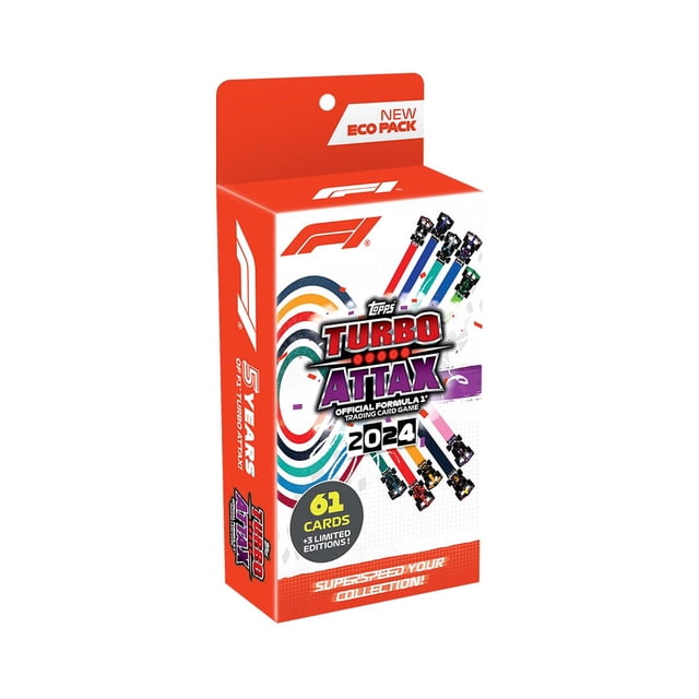 Juego de cartas coleccionables y coleccionables Eco Pack Topps F1 Turbo Attax 2024