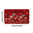 thumbnail image 2 of Valentine’s Day Themed Floor Mat - Absorbent Non-Slip Entryway Doormat, Bathroom Shower Mat & Living Room Rug, Festive Romantic Decor for Home, Soft Water-Absorbent Floor Covering, 23.6*15.75in, A, 2 of 6