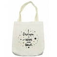 thumbnail image 1 of Saying Tote Bag, Hand Drawn I Love You to the Moon and Back Words Stars Celebration Theme, Cloth Linen Reusable Bag for Shopping Books Beach and More, 16.5" X 14", Cream, by Ambesonne, 1 of 2