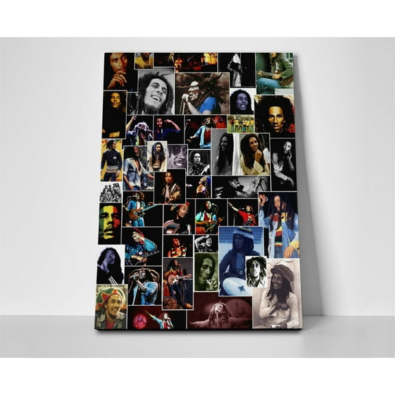 Bob Marley Collage Poster or Wrapped Canvas