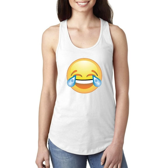 Women's Racerback Tank Top - Emoji Laughing Tears