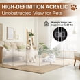 thumbnail image 6 of Clear Acrylic Pet Gate - Folding Transparent Gates for Small Dogs Pets - Freestanding Foldable Tall Puppy Doggy Fence Door for Inside Indoor House Doorways Room Divider Barrier, 6 of 9