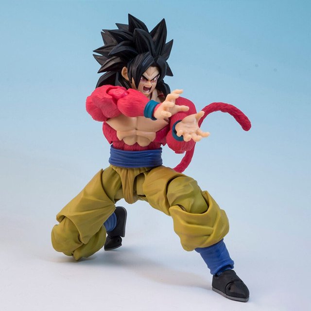 Ainme - Dragon Ball Super Saiya 4 GT Son Goku PVC Figura de acción Figura coleccionable Estatua Modelo Juguete 16cm zhangyuxiang LED