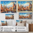 thumbnail image 4 of Designart "Dubai Cityscape Pop Art wall art III" Cityscapes Floater Framed Wall Decor, 4 of 7