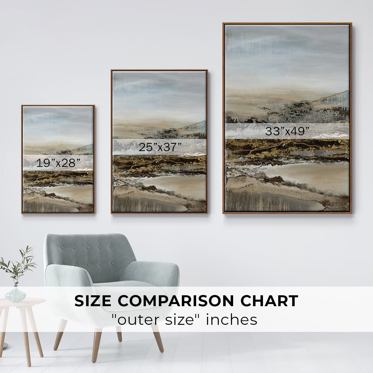 Annual Journey Framed Premium Gallery Wrapped Canvas - Ready to Hang - 25 x 37 - Walnut Floating Frame