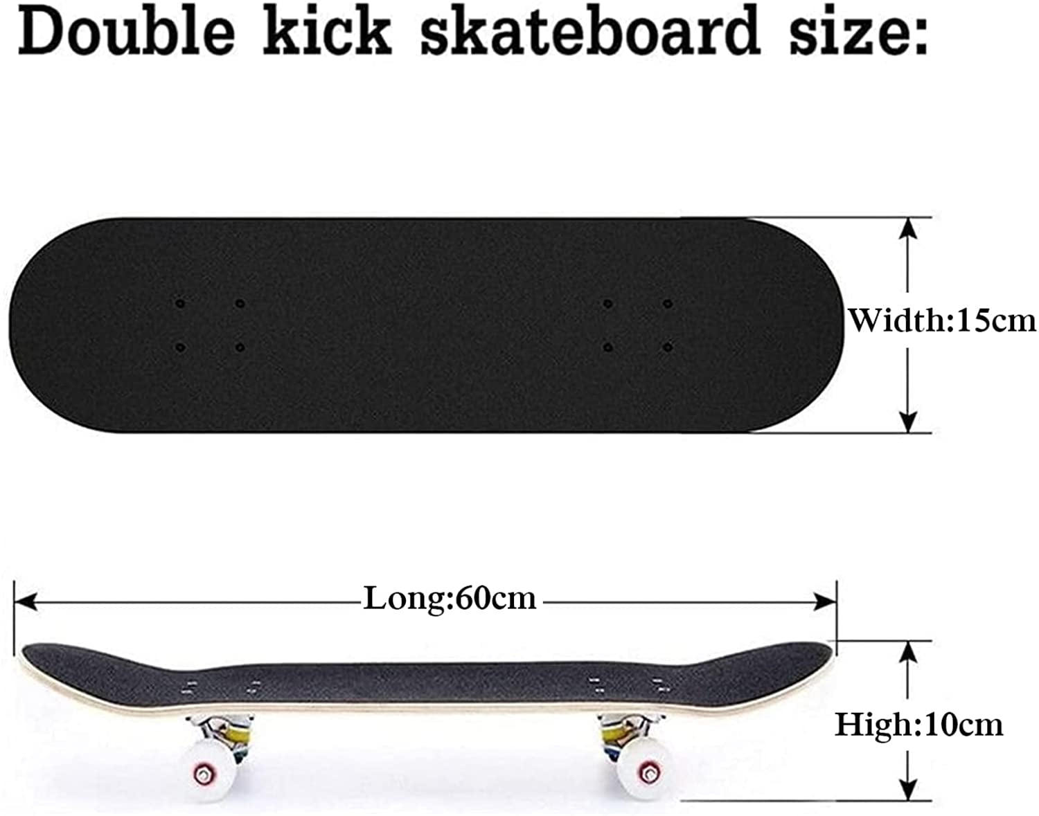 Butterfly Pattern Double Kick Maple Skate Board Mini Cruiser Concave Skateboard 23 Inch Suitable for Boys and Girls Aged 3-6 Complete Skateboards for Kids Beginner 