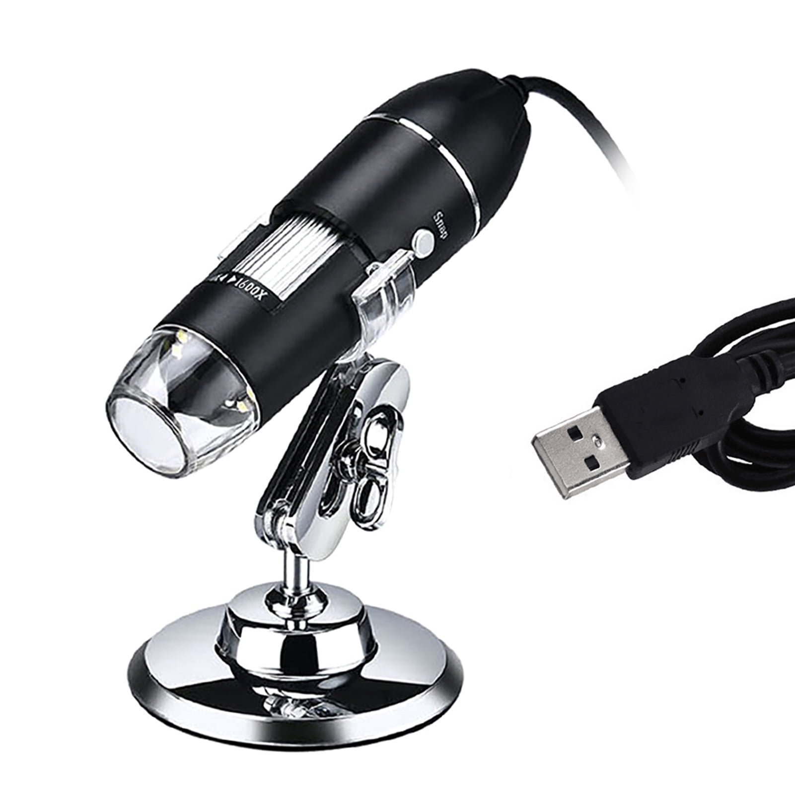 Andoer USB Digital Microscope 1600X Magnification 8 LEDs with Stand Compatible with Windows/ XP Win 7 8 10 Vista Linux Handheld Magnifier - Walmart.com