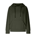 thumbnail image 4 of IMENGL Hoodies trendy knit drawstring pullover, Green M, Size M-3XL, 4 of 7