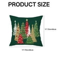 thumbnail image 2 of AUQ Christmas Pillow Covers 18X18 Inch Christmas Decor Linen Pillowcase Green Tree Xmas Green Throw Pillows Christmas Winter Farmhouse Holiday Decoration Outdoor Cushion Covers for Couch Home, 2 of 7