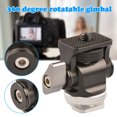 thumbnail image 2 of Hot Shoe Mount Monitor Mic Holder 360° Rotatable 1 / 4in Screw Camera Holder Stand Bracket, 2 of 6