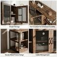 thumbnail image 4 of M optimized Farmhouse TV Stand for 80 inches TVs, Entertainment Center with Storage Cabinet and Mesh Doors, Industrial Media Console Cabinet Table, Living Room Media Furniture, 4 of 8