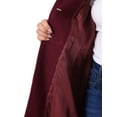 thumbnail image 6 of Agnes Orinda Women's Plus Size Coat Turndown Collar Single Breasted Warm Long Coats with Pocket 3X Burgundy, 6 of 7