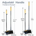 thumbnail image 4 of JEHONN 54 inches Long Handle Broom and Dustpan Set, Upright Dust Pans Outdoor for Home (Dark Blue), 4 of 8