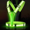 thumbnail image 1 of LED Reflective Vest for Safety Adjustable Double-Side LED Strips 3 Lighting Modes for Night Walking Jogging, 1 of 9