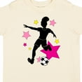thumbnail image 4 of Inktastic Girl Playing Soccer Pink and Yellow Stars Girls Toddler T-Shirt, 4 of 5