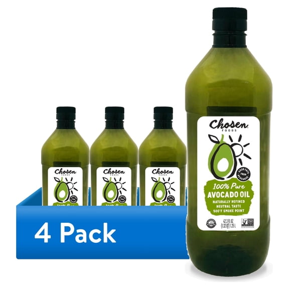 (4 pack) Chosen Foods 100% Pure Avocado Oil 42.3 fl oz