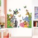 thumbnail image 1 of Tz-animal3Pegatinas de pared de animales, decoración de elefante, orangután, cebra, jirafa, mariposa, león, rinoceronte, antílope, hipopótamo, ardilla, decoración de pared artesana, 1 of 5