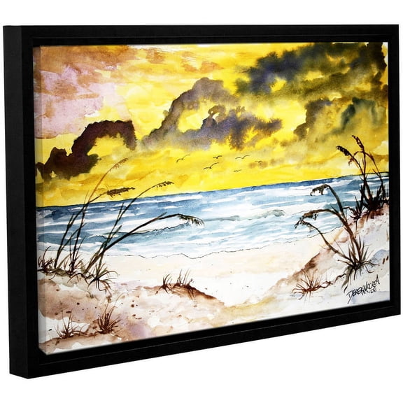 ArtWall Derek Mccrea "Beach Sand Dunes" Gallery-wrapped Floater-framed Canvas