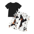 thumbnail image 3 of Bagilaanoe 2pcs Toddler Baby Girl Pants Set Short Sleeve T-Shirt Tops + Tassel Flare Trousers 6M 12M 18M 24M 3T 4T Kids Casual Clothes, 3 of 8