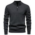 thumbnail image 2 of uikmnh New Men's Half Zip Pullover Sweater for Autumn/Winter 2024, 2 of 4