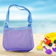 thumbnail image 3 of Neinkie Seashell Beach Bags - Shell Mesh Bags for Kids Girls Beach Toy Bags Sand Away Summer Vacation Flamingo Mermaid Shell Bags with Adjustable Carrying Straps and Zipper, 3 of 7