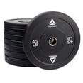 thumbnail image 6 of Reebok 45lb Olympic Rubber Bumper Plate – Low-Bounce Plates for Strength Training, 6 of 9