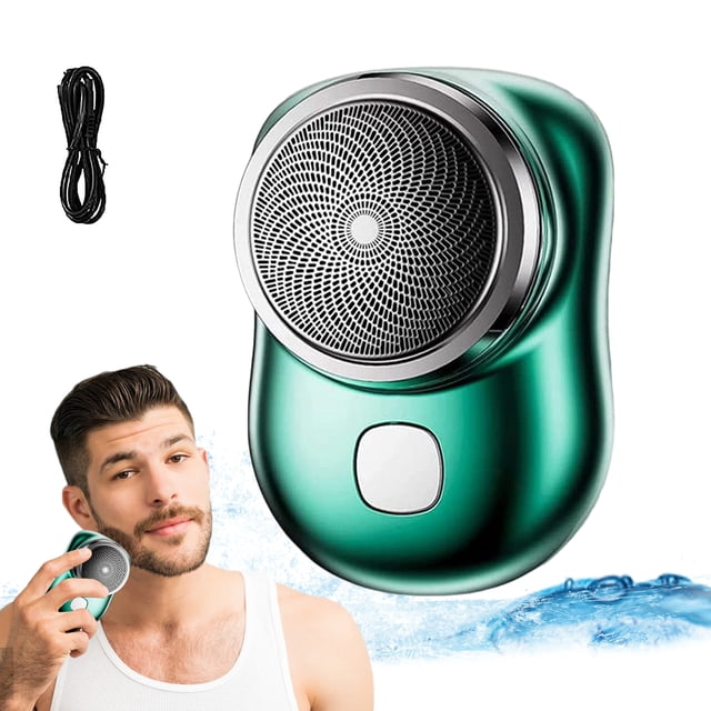 1 Set Portable Mini Shaver for Men USB Rechargeable Wet Dry Use Low Noise High-Speed Electric Razor Set
