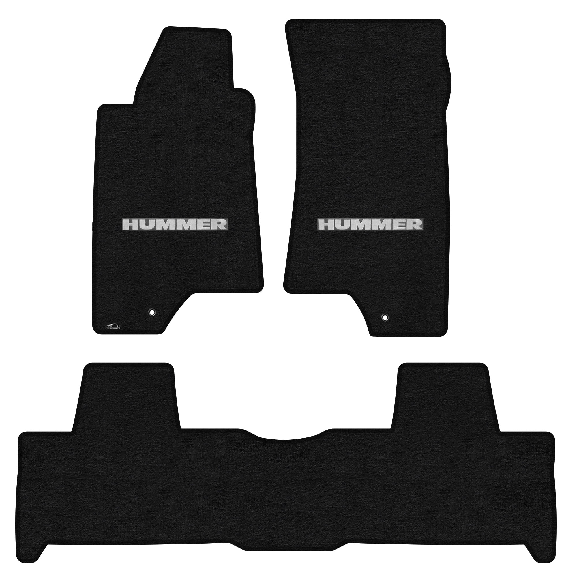 Lloyd Mats Custom Fit Floor Mats for Hummer H3 2006.52010 LogoMat 3Pc Set Charcoal