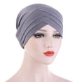 thumbnail image 2 of Daolelai Elastic Fabric Forehead Three Cross Hat Turban Hat Bottoming Hat, 2 of 2