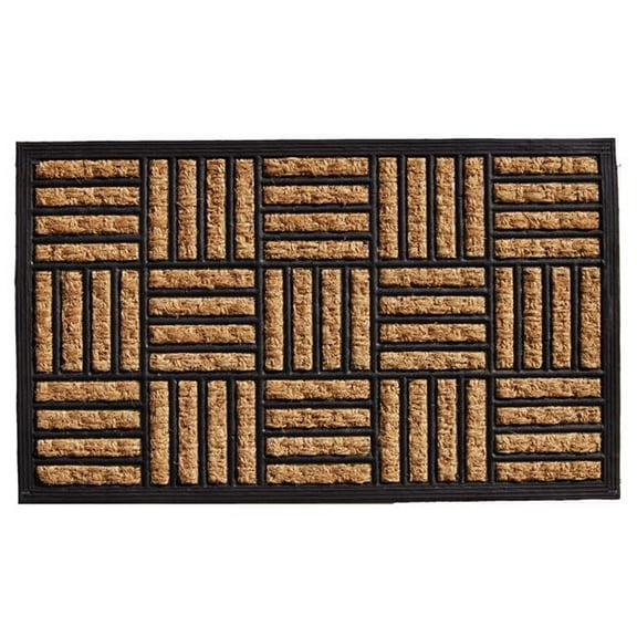 Calloway Mills 280071830 18 x 30 in. Baron Rectangular Doormat, Natural & Black