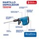 thumbnail image 5 of Martillo Demoledor SDS MAX DC Sopladora Lentes Makita azul Estandar DongCheng DZG10 10kg 1500W 127V, 5 of 7