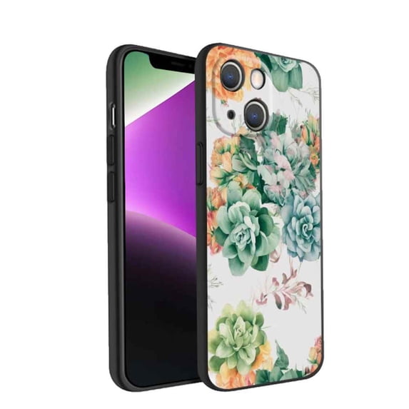 Floral-308 Phone Case, Degined for iPhone 14 Plus Case Men Women, Flexible Silicone Shockproof Case for iPhone 14 Plus