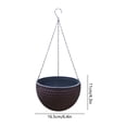 thumbnail image 3 of Honeycomb Hanging Planter Basket with Drainage Plug - Weather Resistant for Indoor Outdoor Balcony Patio Window Plants Herbs Flowers, 3 of 7