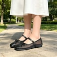thumbnail image 6 of CHICVOMEY Women’s Mesh Mary Jane Ballet Flats Bow Knot Square Toe Soft Sole Shoes Breathable Slip On Flats with Adjustable Buckle Strap for Casual Office Summer Daily Wear, 6 of 7