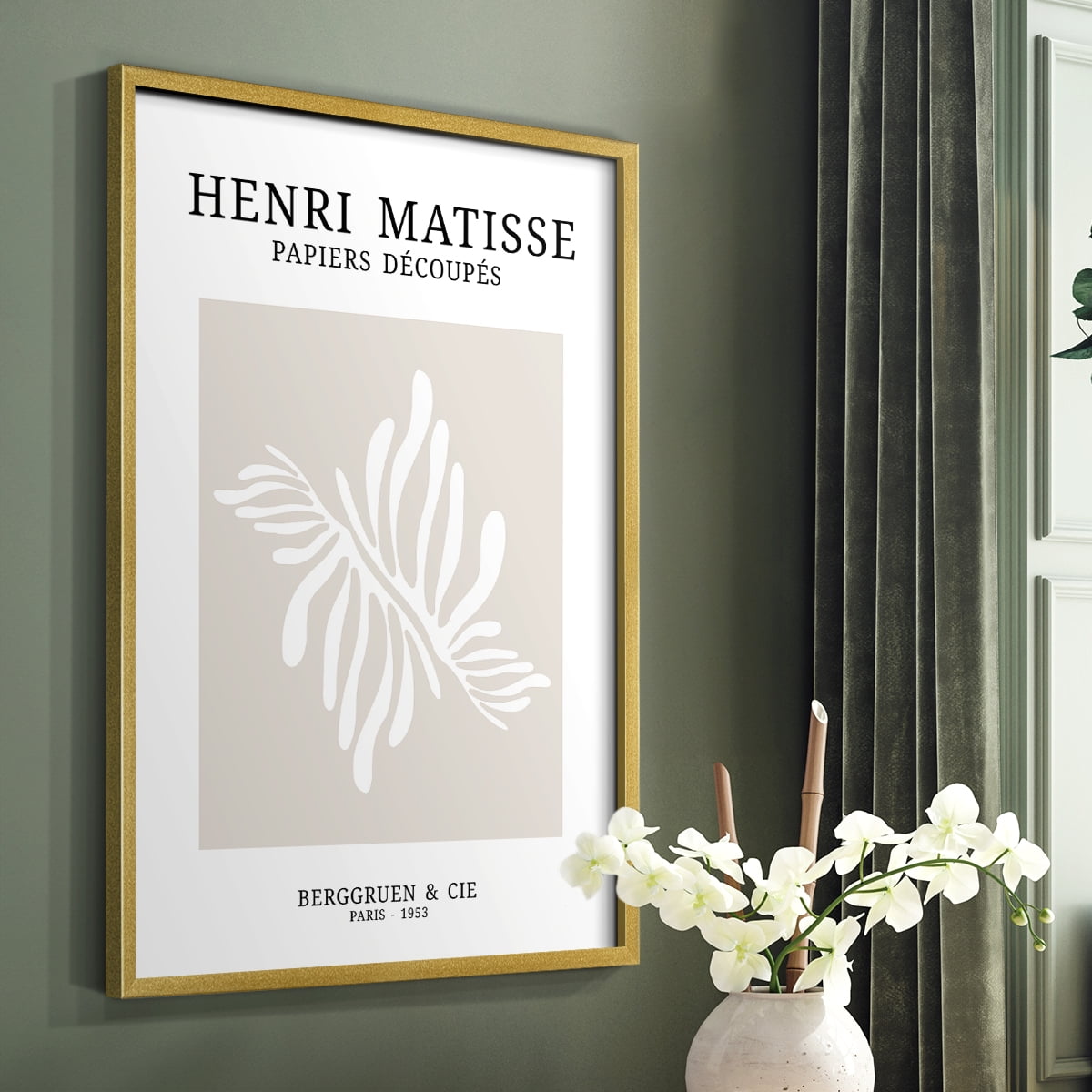 Matisse CDX in Gold Solid Wood Framed Print No Nail Hanging