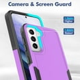 thumbnail image 5 of for Samsung Galaxy S21 Case: Dual Layer Protective Heavy Duty Cell Phone Cover Shockproof Rugged with Screen Protector - Military Protection Bumper Tough - Samsung Galaxy S21 5G 2021, 6.2 inch, Purple, 5 of 16