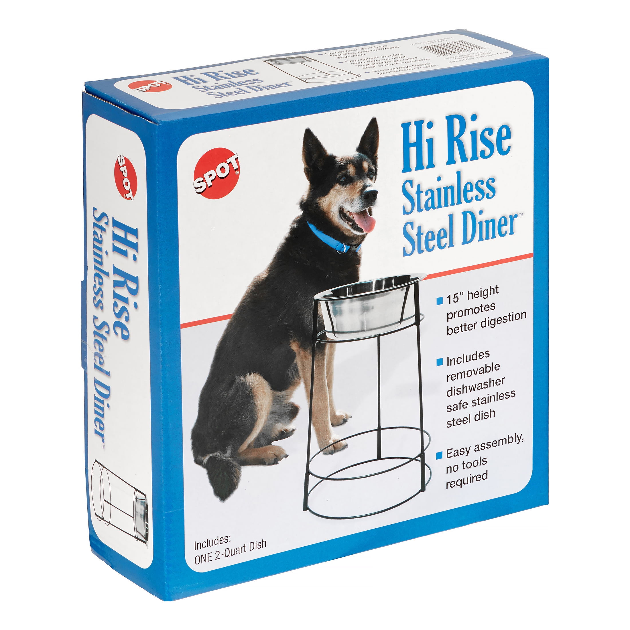 Ethical Pet Hi-Rise Single Elevated Pet Bowl, 64 Oz