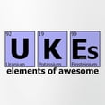 thumbnail image 2 of CafePress - Ukes Elements Of Awesome - Pint Glass, Drinking Glass, 16 oz. CafePress, 2 of 4