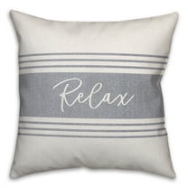 Creative Products Relax Linen Blue 16 x 16 Indoor / Outdoor Pillow