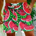 thumbnail image 1 of EOYWHK Big and Tall Swim Trunks for Men High Waisted Tropical Fruits Print Beach Shorts Elastic Waist Board Shorts with Drawstring for Swimming Running Surfing, 1 of 6